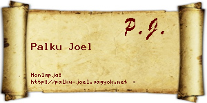 Palku Joel névjegykártya
